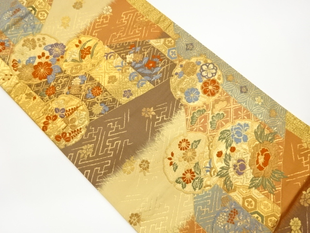 JAPANESE FUKURO OBI / WOVEN FLOWERS